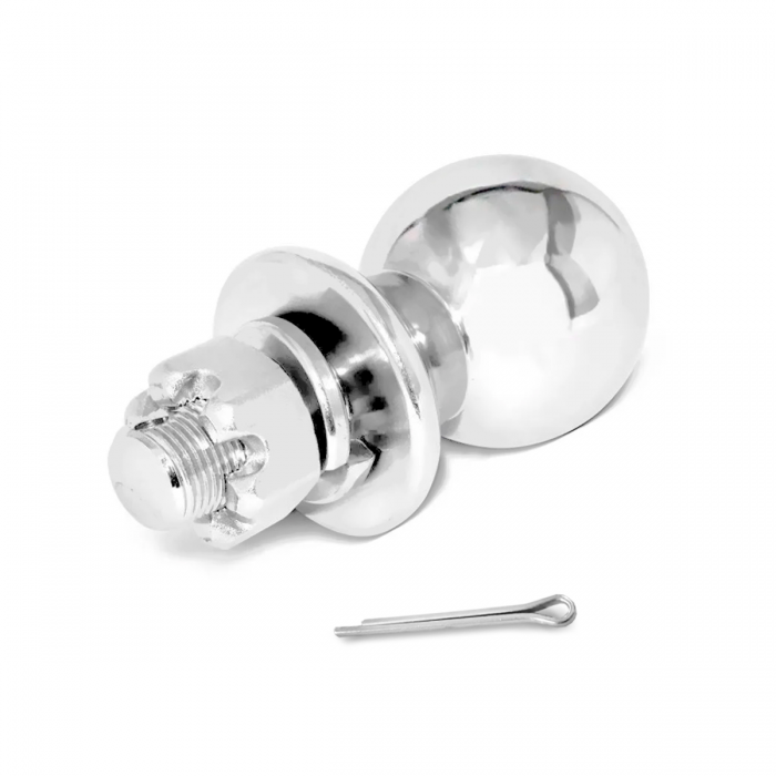 Bola de Engate Reboque Cromada 11 cm com Esfera de 50 mm em Aço Universal