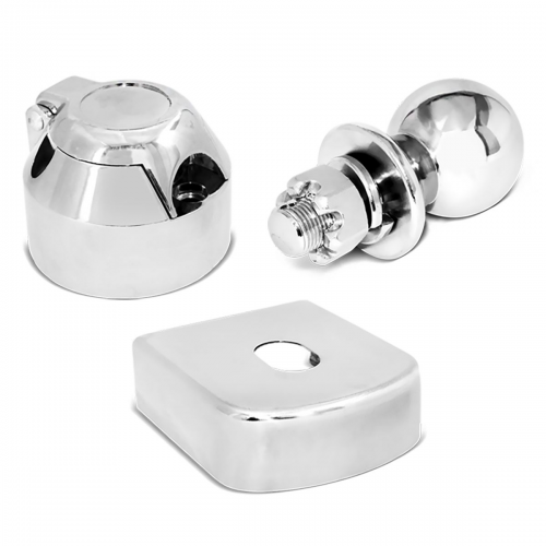 Kit para Engates com Bola Acabamento e Tomada Cromados Kit para Engates com Bola Acabamento e Tomada Cromados